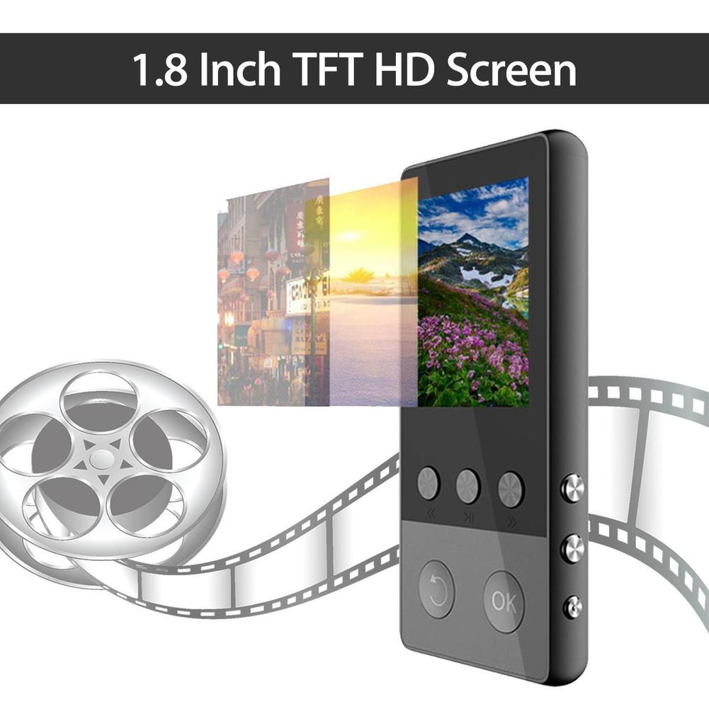 Sport Bluetooth HiFi MP3 MP4 Player 1.8inch Screen Portable Speaker Radio FM Recording E-book Walkman A5