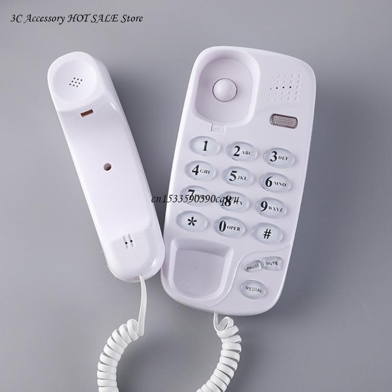 KXT-580 Big Button Corded Phone Telephones Landline Phone with Call Light Redial Support Wall Mount or Desk Phone