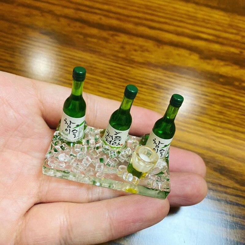 Soportes 3D para botellas de licor y bebidas, imanes de nevera, decoración del hogar pegajosa para niños, adorno de decoración del hogar: c