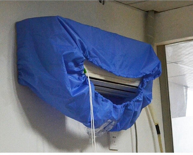 12x40 Cm Air Conditioning Cover Washing Wall Mounted Air Conditioner Cleaning Protective Dust Cover Clean Tool: Default Title