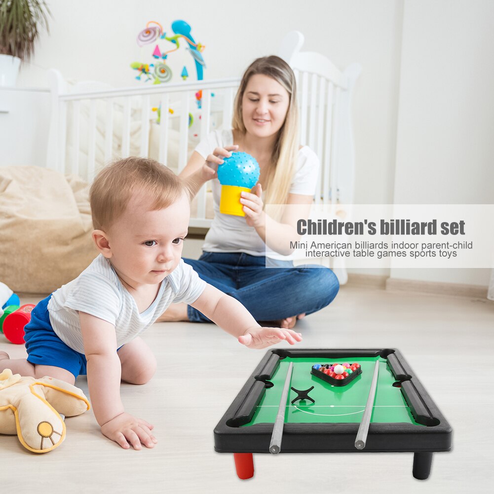 Child Table Tennis Board Games Mini Tabletop Pool Set Famil Party Billiards Game Kids Boys Girl Entertainment Toy Accessories