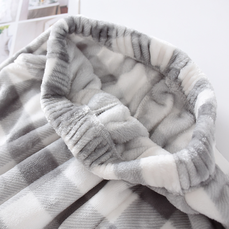 Herfst En Winter Flanel Mannen Plaid Broek Plus Fleece Warm Single Stuk Homewear Broek Slaap Slijtage Broek voor Mannen