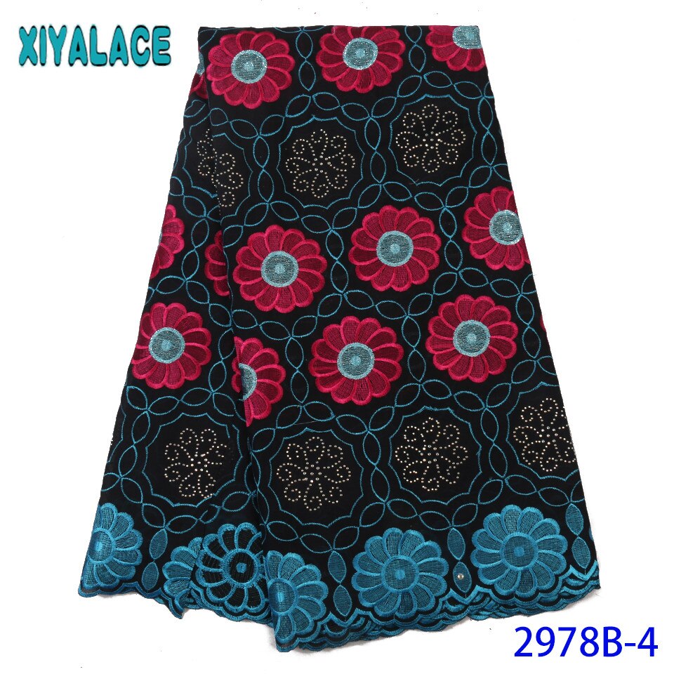 Nigeria lace fabric lace cotton lace African nigerian laces for women dresses KS2978B-1