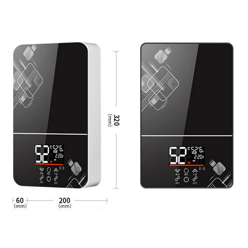 Remote Instantaneous Tankless Electric Water Heater Kitchen Instant Heating Faucet Tap Bathroom Shower Temperature Setting