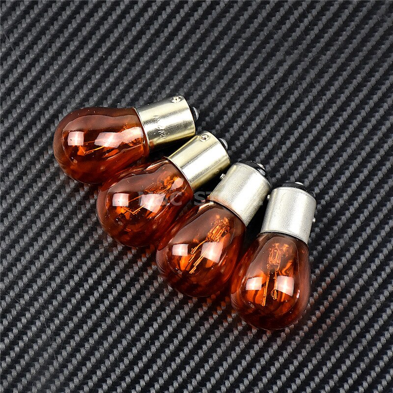 Luz de señal de giro para motocicleta, 5 piezas/10 piezas, 1156 P21W BA15S 1157 P21 5W BAY15D, luz de filamento LED para coche, Bombilla de freno, luz de parada 12V