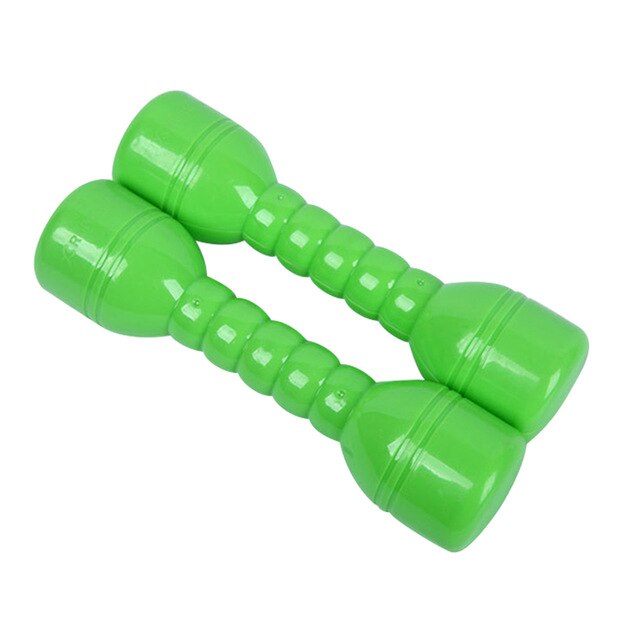 Equipamento de fitness para educação precoce, 2 peças, presente, jardim de infância, exercícios, casa, dança, adereços, crianças, halteres mão, academia: Verde