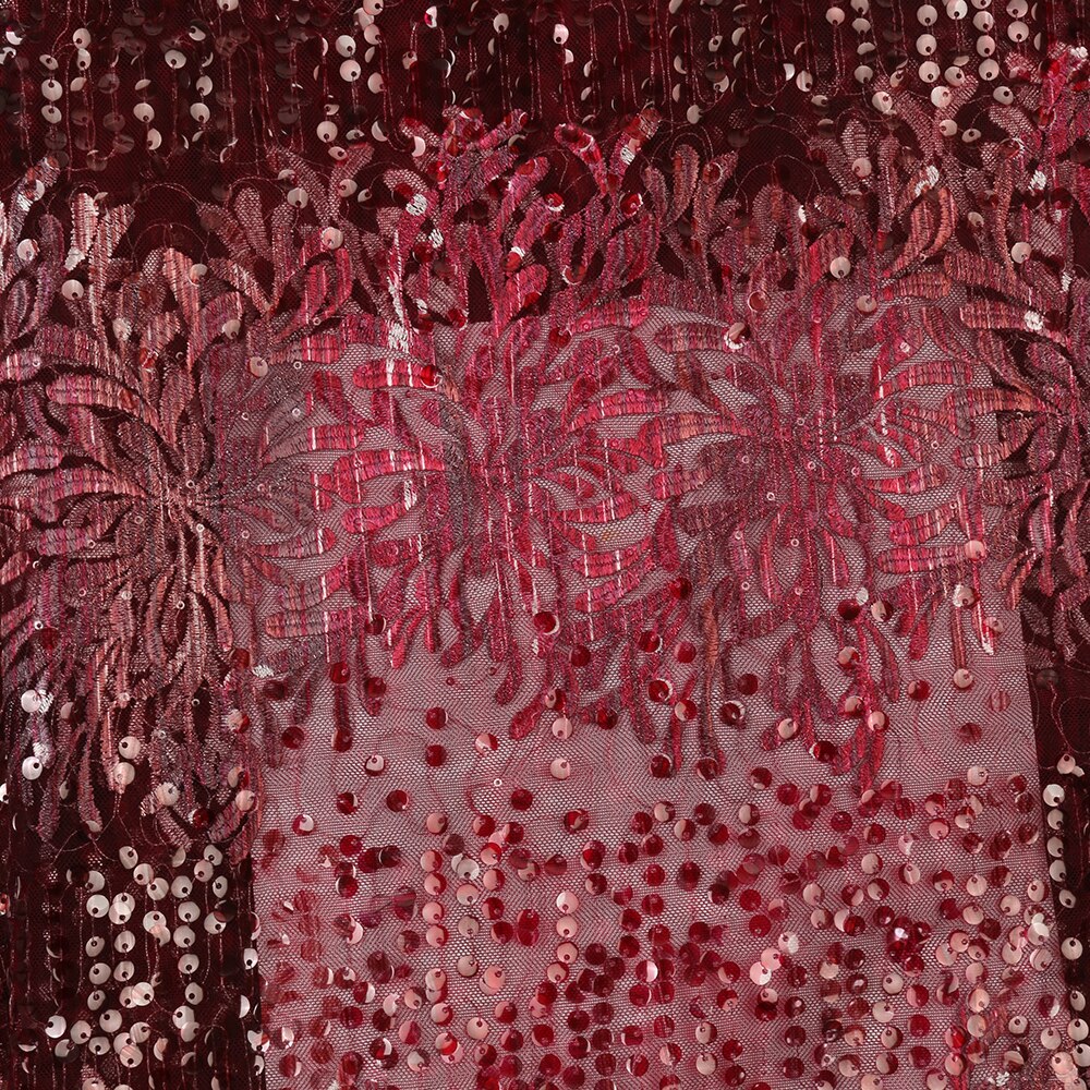 Nigeriaanse Kant Stof Tule Kant Afrikaanse Stof Kant Geborduurde Veters Met Pailletten KS3188B