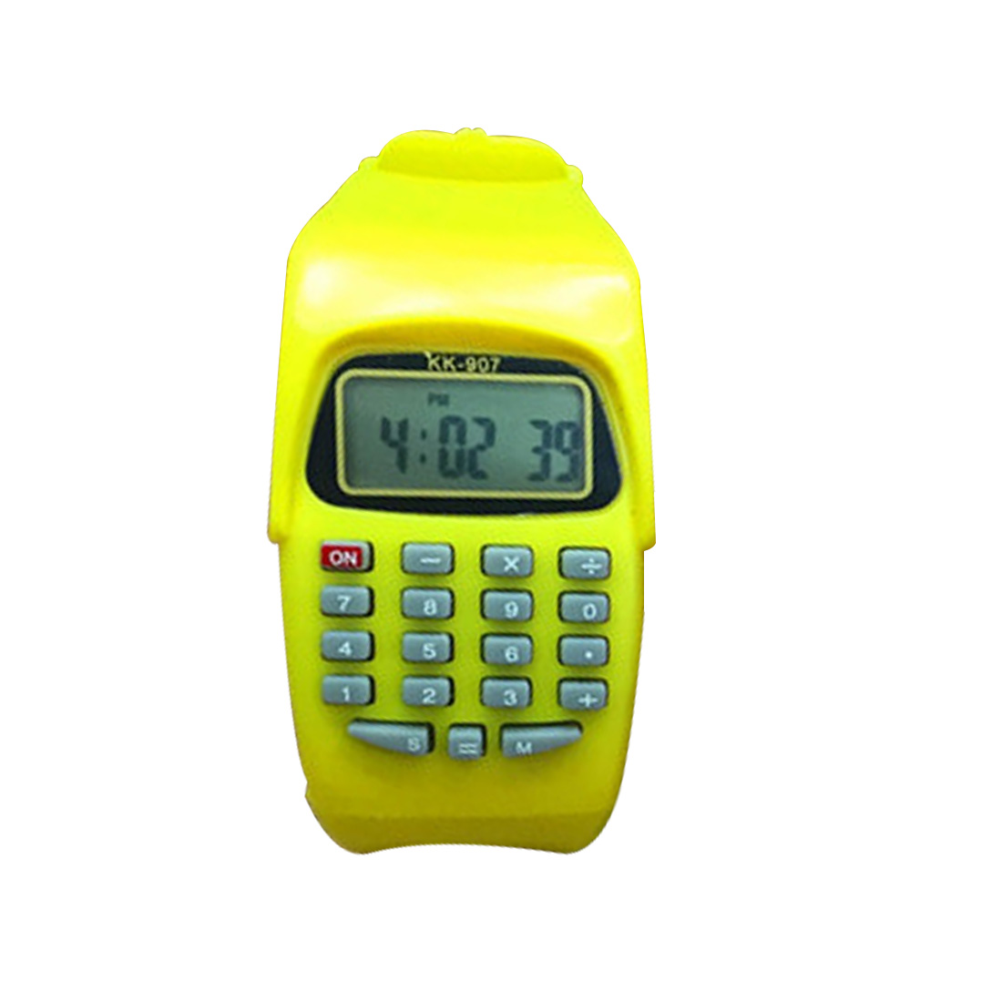 Noyokere Led Calculator Horloge Elektronische Digitale Chronograaf Computer Kids Kinderen Jongens Meisjes Sport Rubber Horloges: Yellow