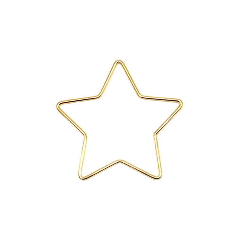 1Pc Star Shape 50-200mm Metal Craft Hoops Dream Catcher Rings for Dreamcatchers Wreaths Macrame Project DIY Accessories: Gold 10cm