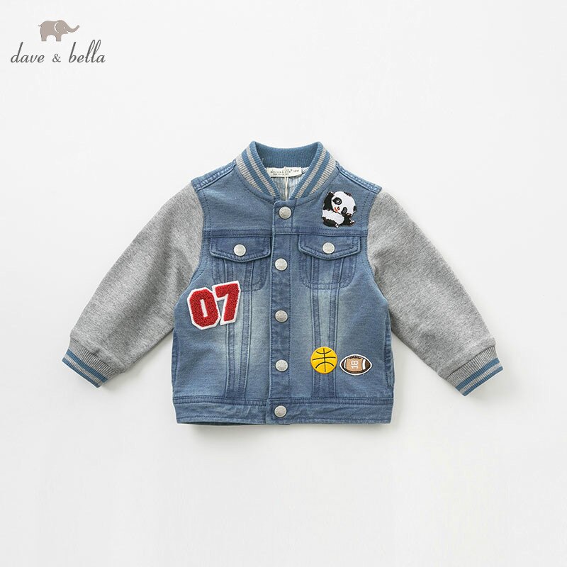 DBM10331 dave bella herbst infant kleinkind baby jungen denim mantel kinder hight kleidung
