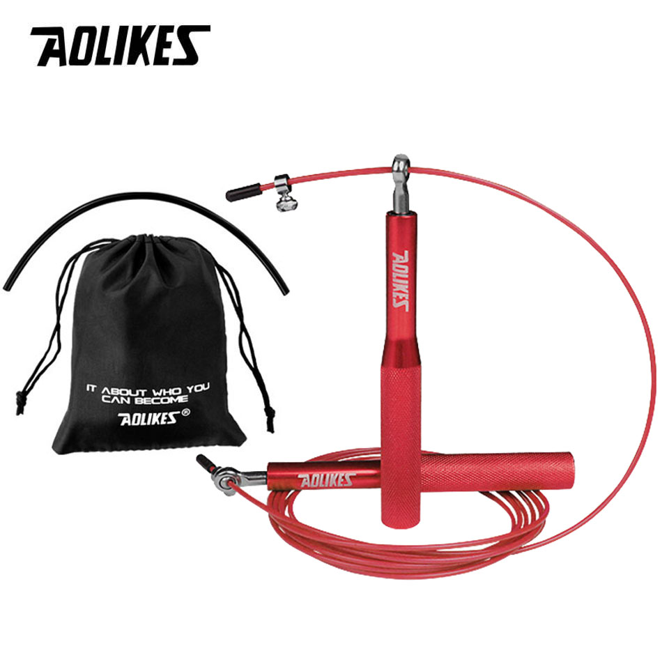 AOLIKES Crossfit Jump Rope Speed Bearing Skipping Fitness Workout Training Equipement MMA Boxing Home Exercise: Lavender
