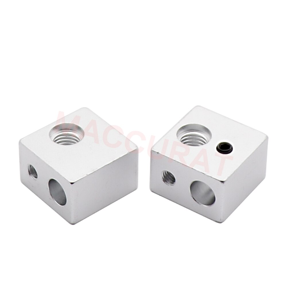 Części robić drukarek 3d blok grzewczy MK10 gwint M7 robić wytłaczarki Makerbot 2 generacji Hotend aluminium 19.5*19.5*12.8mm robić drukarki 3D