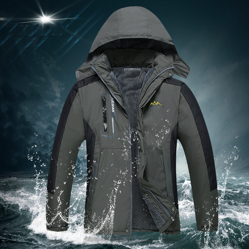 Men Waterproof Windproof Outdoor Sports Warm Winter Thick Jacket Coat For