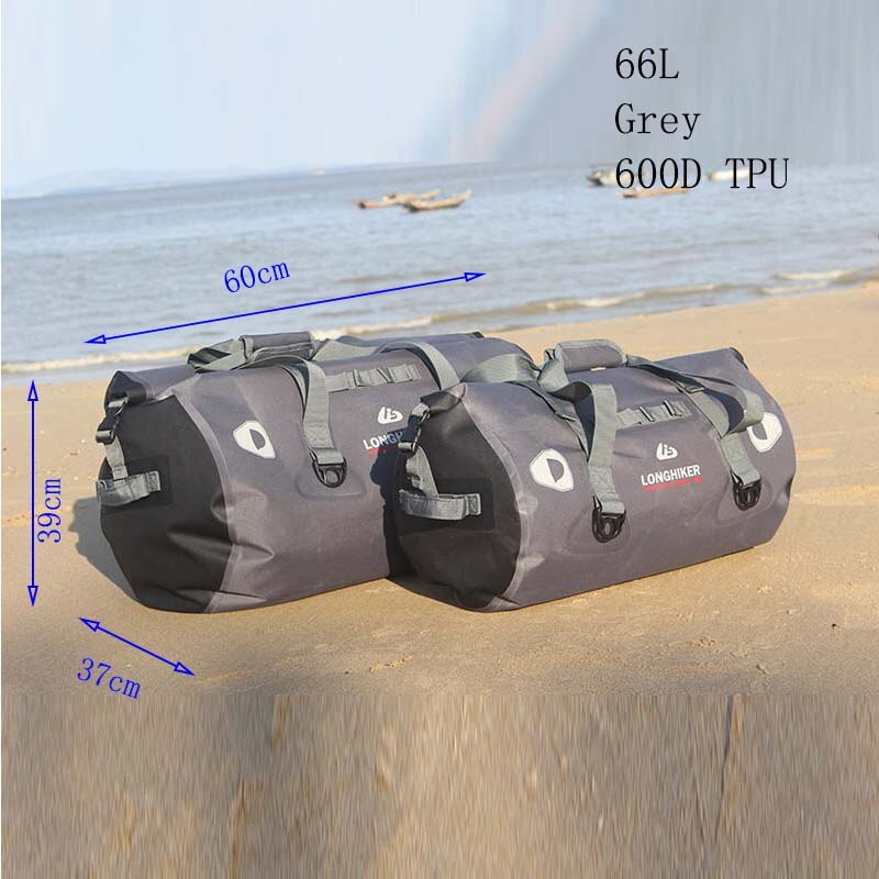 Outdoor Swimming Waterproof Duffle Bag for Motorcycle Tail Bag Riding Cycling Gym Kayaking Boating Rafting Fishing Camping