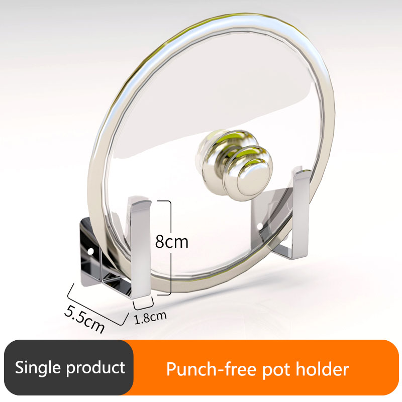 304 stainless steel kitchen rack, pot rack, wall-mounted punch-free cutting board, tool rack kitchen appliances: Pot rack