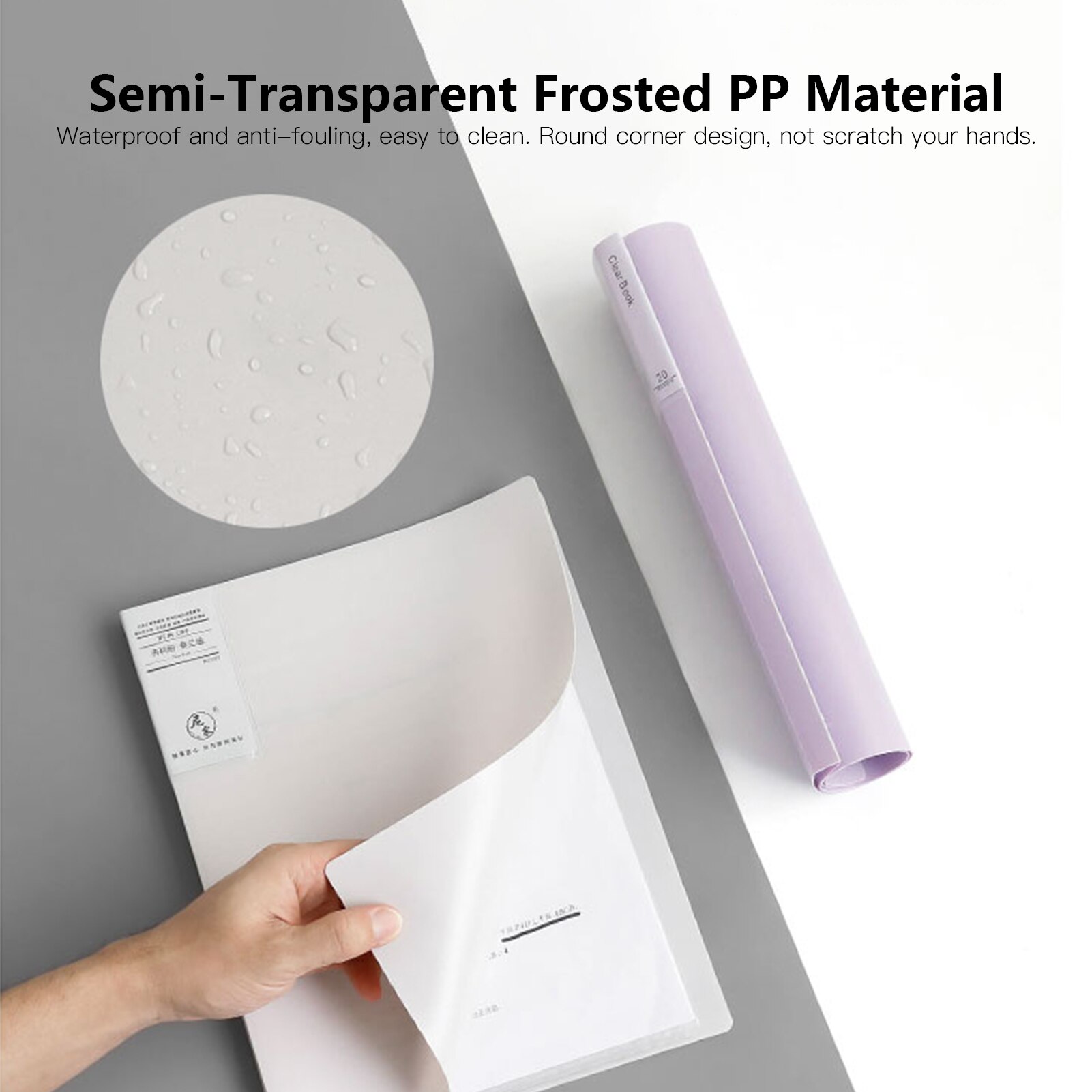 A4 Size Presentation Book Display Book Document Organizer Waterproof with 30-Pocket Sheet Protector for Business Office School