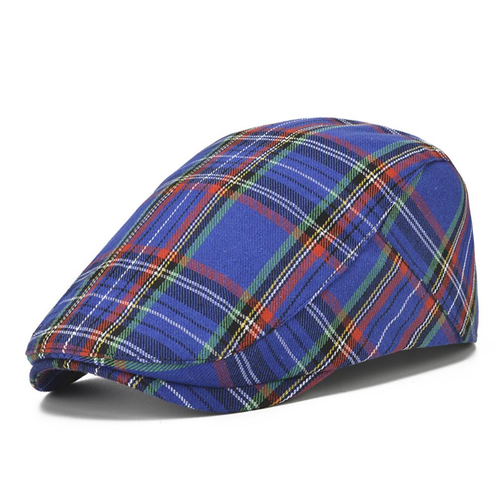 Unisex casual ternet hat baretter bomuldsblanding caps til forår sommer efterår: Blå