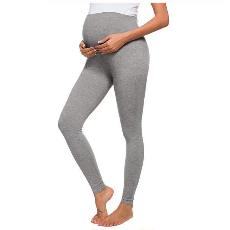 Belly Skinny Maternity Leggings For Women Over Bump Plus Size Pregnancy Legin Lounge Pants Plus Size 2XL XL S Dark Grey Black