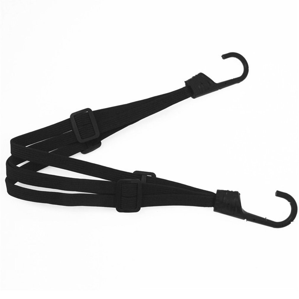 Cuerda Elástica retráctil para casco de motocicleta, accesorio con dos ganchos, Universal, equipaje, correa Flexible, lazos con cinturón