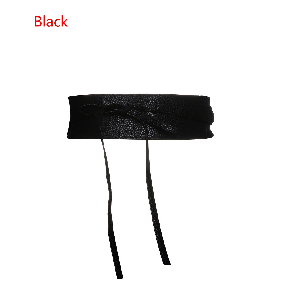 Ceinture Corset en dentelle élastique pour femme | Avec nœud large, ceinture extensible, ceinture Corset, tissage, robe de mariée, ceinture de cintrage, accessoires: PU-black