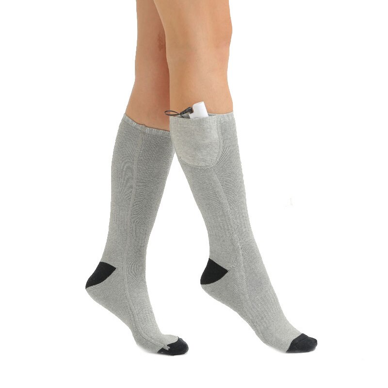 Calcetines térmicos con batería para invierno, calcetín eléctrico con batería, mantiene el calor, para exteriores: Gray Set