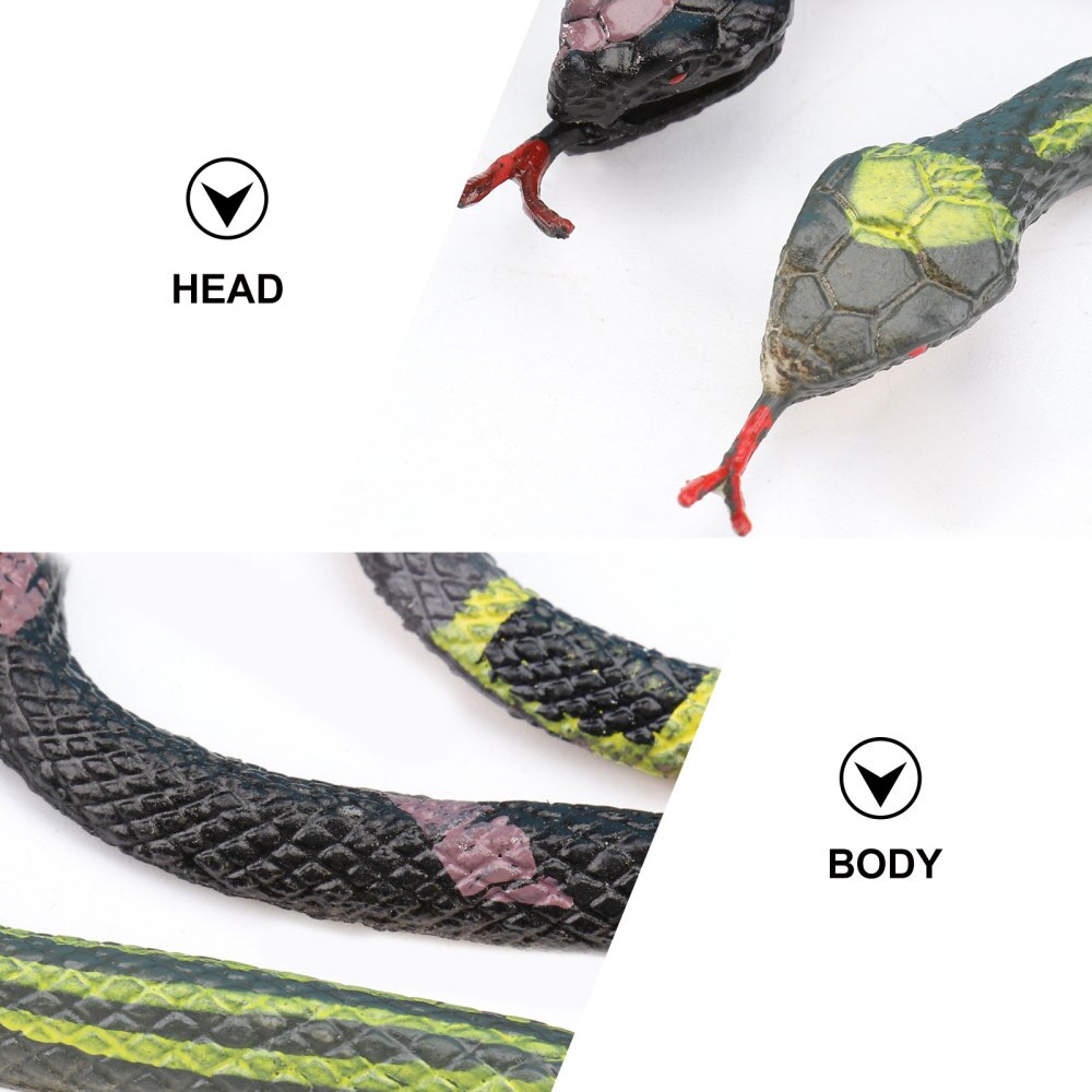 6pcs Realistic Snake Model Toy Simulation Delicate Trick Prop Snake Model Prank Snake Prop for Festival Prank Kid's Playing