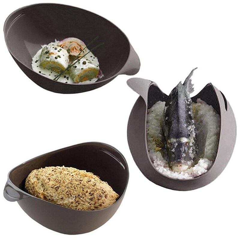 micro-ondes panier à vapeur casseroles forme irrégulière Quadrate Double couleur Silicone plat de cuisson et casserole bricolage cuisson et Pa