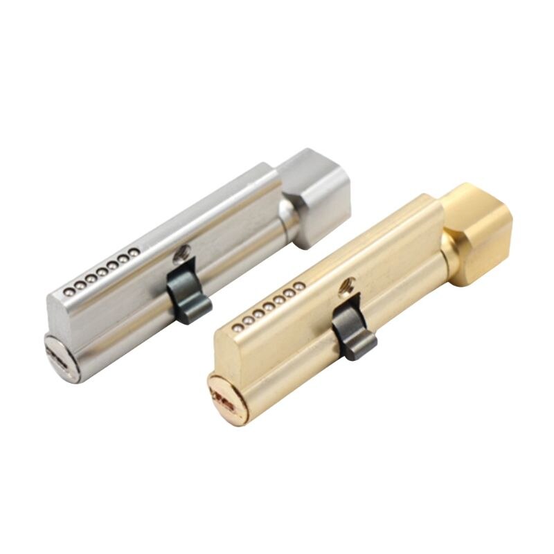 1Set Door Cylinder Lock Anti-theft Entrance Metal Door Lock with 3 Keys for Home