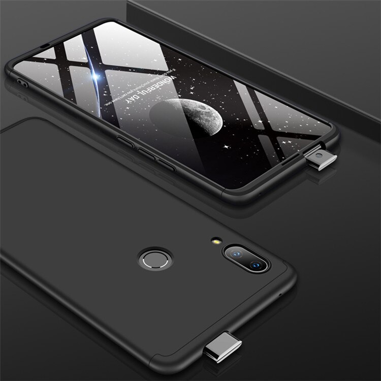 360 fuldt stødsikkert etui til huawei p smart z etui 3 in 1 hårdt pc cover cover til huawei p smart z smartz psmartz stk -lx1 capa: Sort