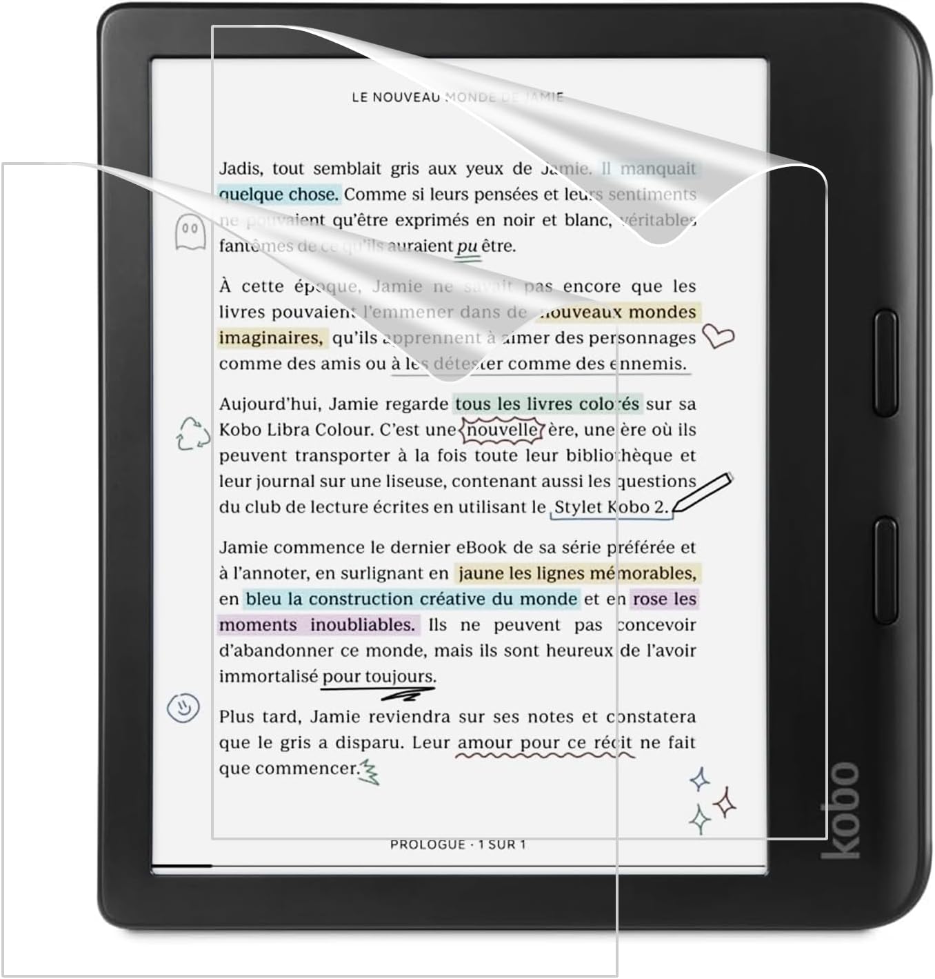2 Pack Matte Screen Protector For Kobo Libra Colour 7 Inches /Kobo Libra 2 E-Reader 7" PET Anti-Glare Screen Protective: Default Title