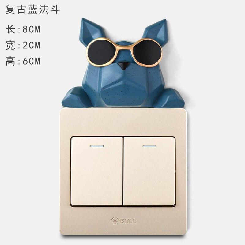 Luxury Wall Lamp Socket Block Switch Sticker Decorative Wall Sticker Border Beautification Protective Cover Home: Purple