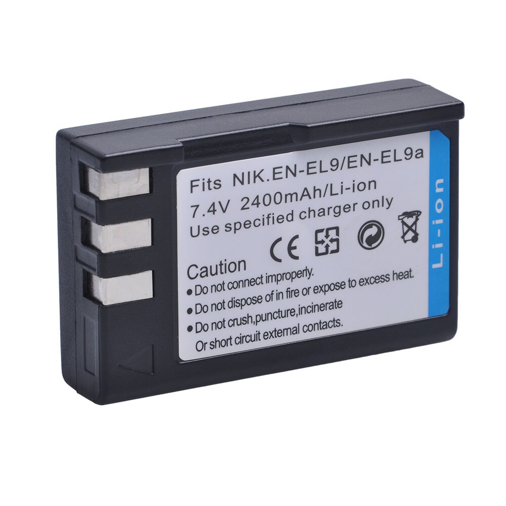 Batterie pour appareil photo numérique Nikon, 2400mAh, 1 pièce, pour modèles D40, D60, D40X, D5000, D3000