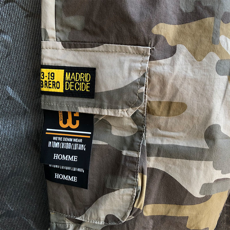 Idopy heren camouflage harem joggingbroek met meerdere zakken, elastische tailleband en trekkoord, street hiphop cargobroek voor heren
