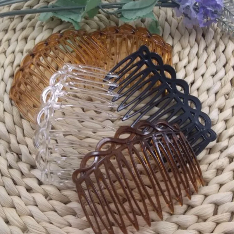 1-6 stk. plastik hårkamme med fransk twist, hårkam med lige tænder, hårspænde tilbehør til kvinder, bryllupsfeststyling