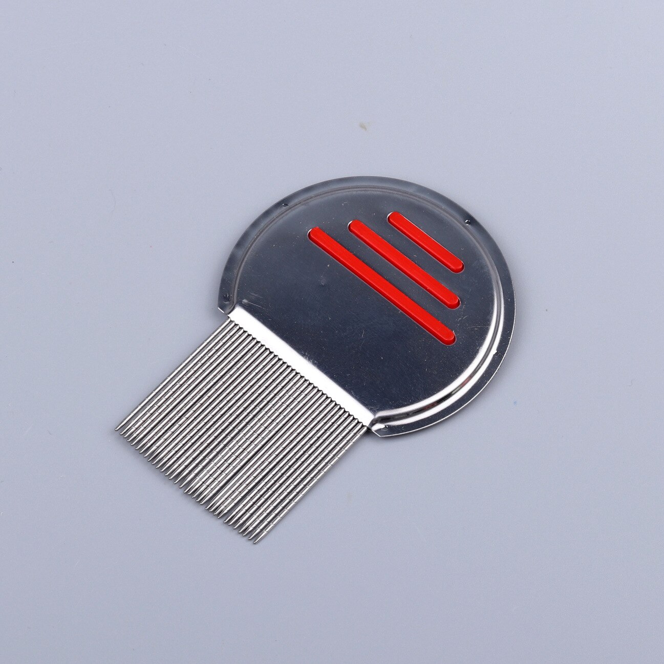 The Semicircular Long Needle Grate Comb Dogs Pet Comb Stainless Steel In Addition Flea Comb Dog Cat Grooming cleaning tools: Red threaded needle