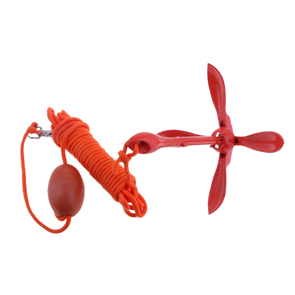 Stainless Steel 1.5kg/3.3lbs Folding Anchor Buoy Kit for Small Boat Kayak