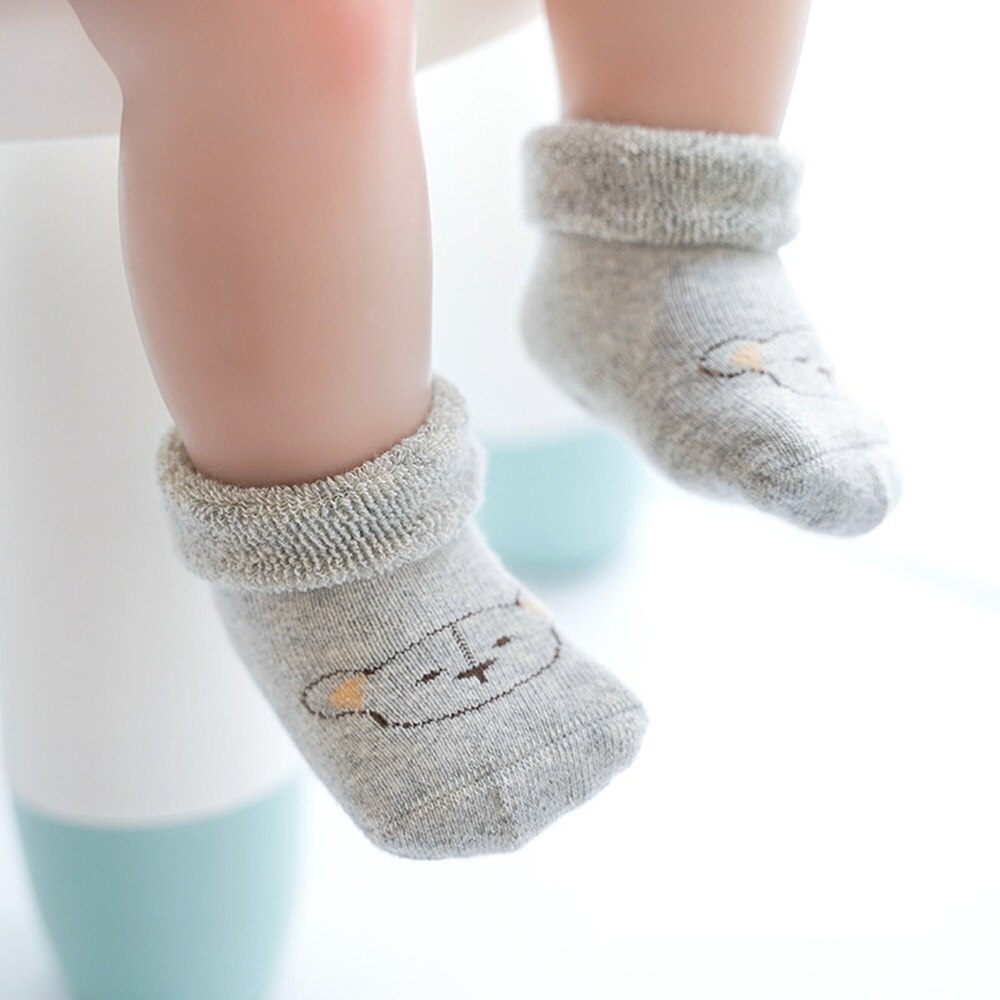 2 Pairs/Lot Winter Thick Terry Baby Socks Warm Newborn Cotton Boys Girls Cute Toddler Socks Baby Accessories