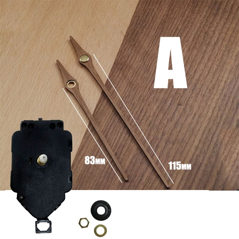 10sets/lot Quartz Pendulum Clock Movement асовой механизм with Wooden Hands Replacement Clock Mechanism Clockwork: K / 22mm 15mm