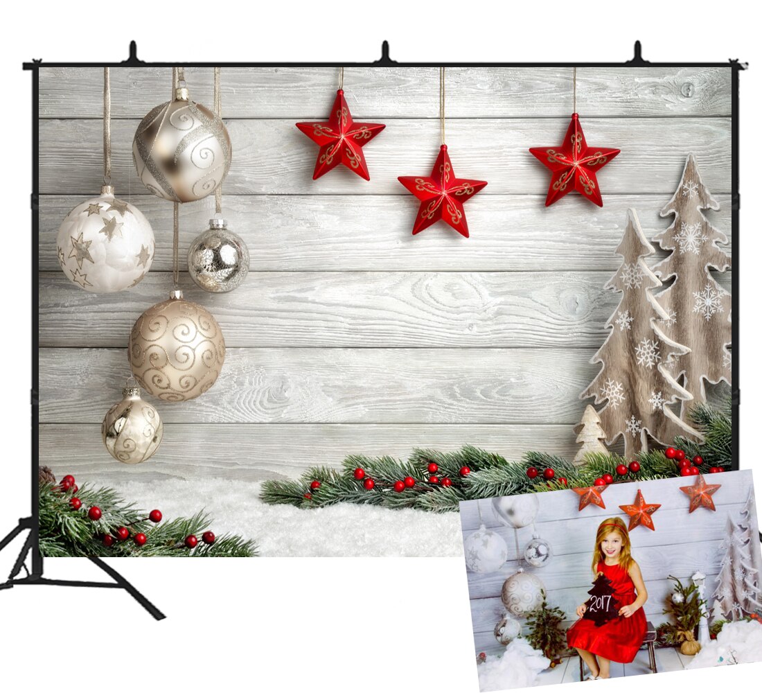 BEIPOTO Christmas Photography Backdrop Xmas Background for Kids family party decor photo studio booth props wood wall shoot B253