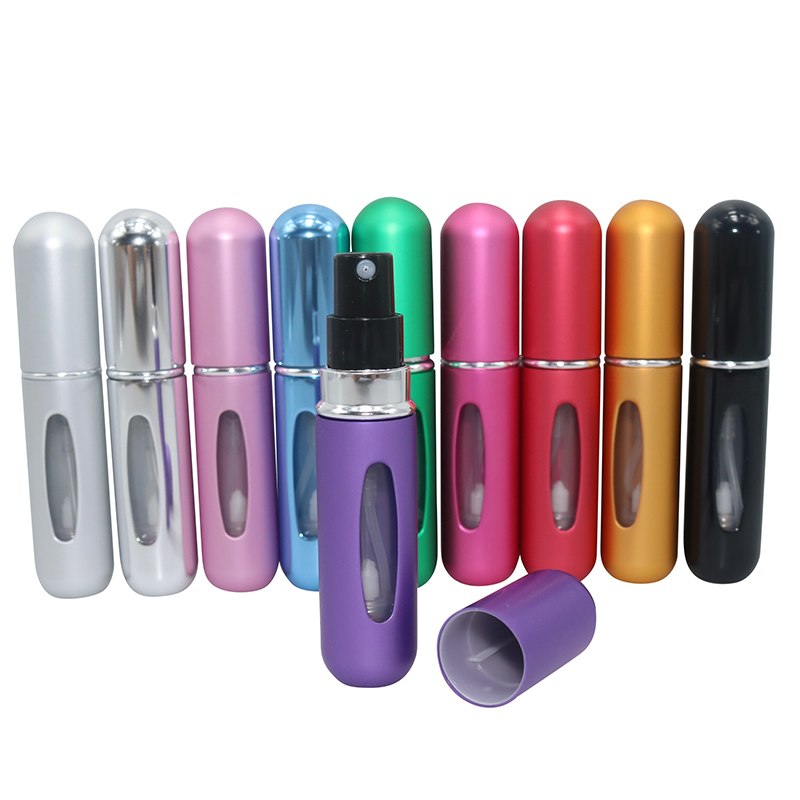 Refillable Mini Perfume Spray Bottle Aluminum Spray Nebulizer Portable Travel Cosmetic Container 5ml Perfume Bottle