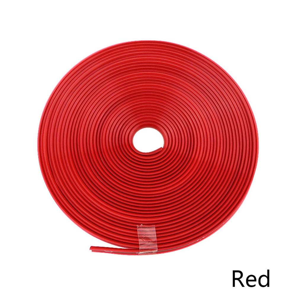 Protector de llantas para coches, moldura de goma para vehículos, tira de decoración de 8m el rollo: 8m Red