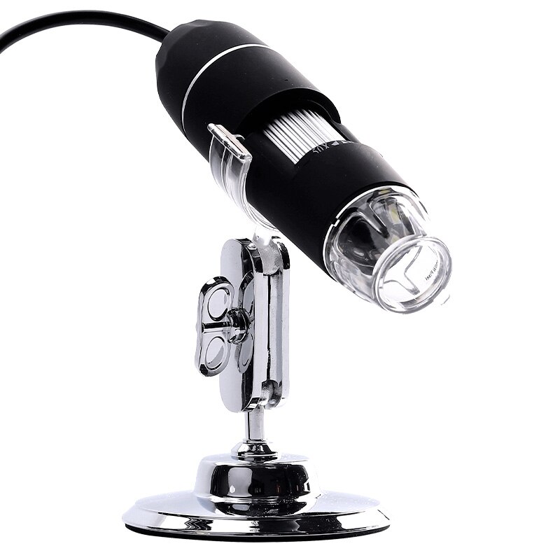 Caméra web macro HD pour ordinateur web, Microscope industriel, loupe de Zoom, ordinateur de bureau et ordinateur portable USB sans pilote avec LED lumières