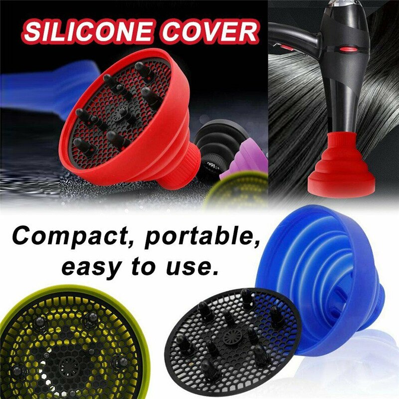 Silicone Hair Dryer Diffuser Universal Foldable Salon Styling Curly Tool Travel Hair Care Diffuser
