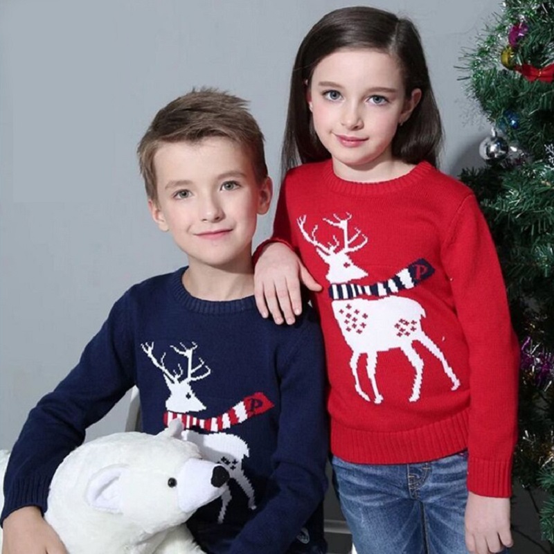 5-13 år efterårs sweater børnetøj jule teenage sweatere til drenge og piger store børn sweatere  kf658