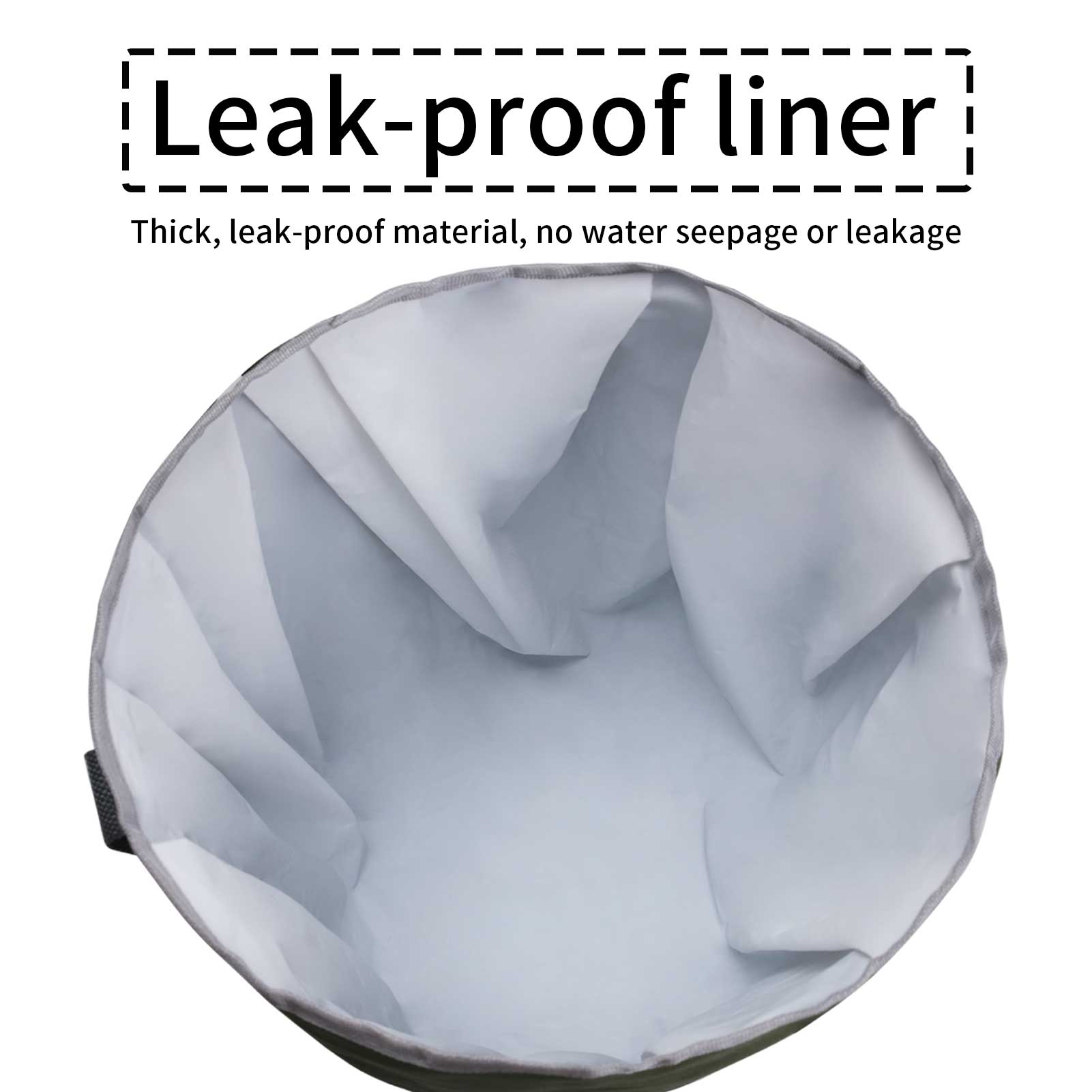 Cubo plegable portátil de 20L, contenedor de agua al aire libre para acampar, pesca, viaje, bolsas de agua impermeables, suministros de accesorios de pesca