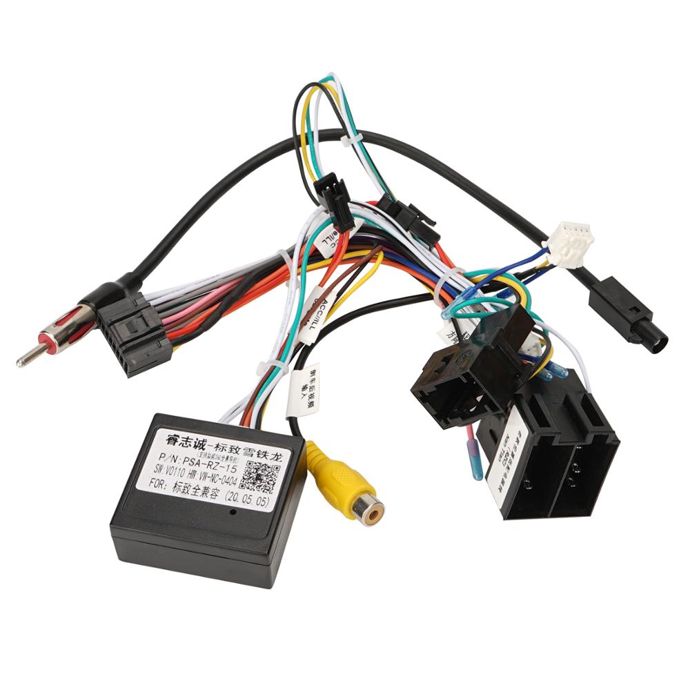 16 Pin Android Car Stereo Wiring Harness for Cit.roen C-QUATR / C-4 Low Fit Level (10 ~ 18) Low Fit with CANbus