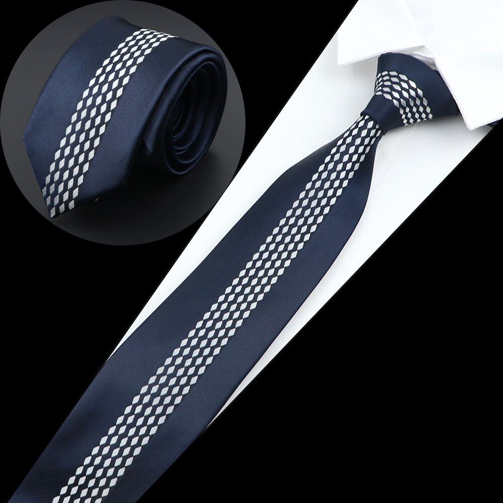 Luksuriøst herreslips jacquardvevd skinny slim 6cm svart blått blomster paisley-slips bankett festskjorte: Oransje