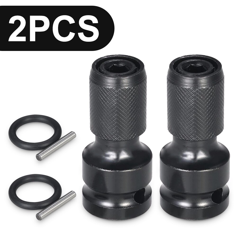 Quick Release 1/2 Inch Square To 1/4 Inch Hex Ratchet Socket Wrench Socket Adapter Spanner Set Drive Converter Impact Tool Kit: PRO Set