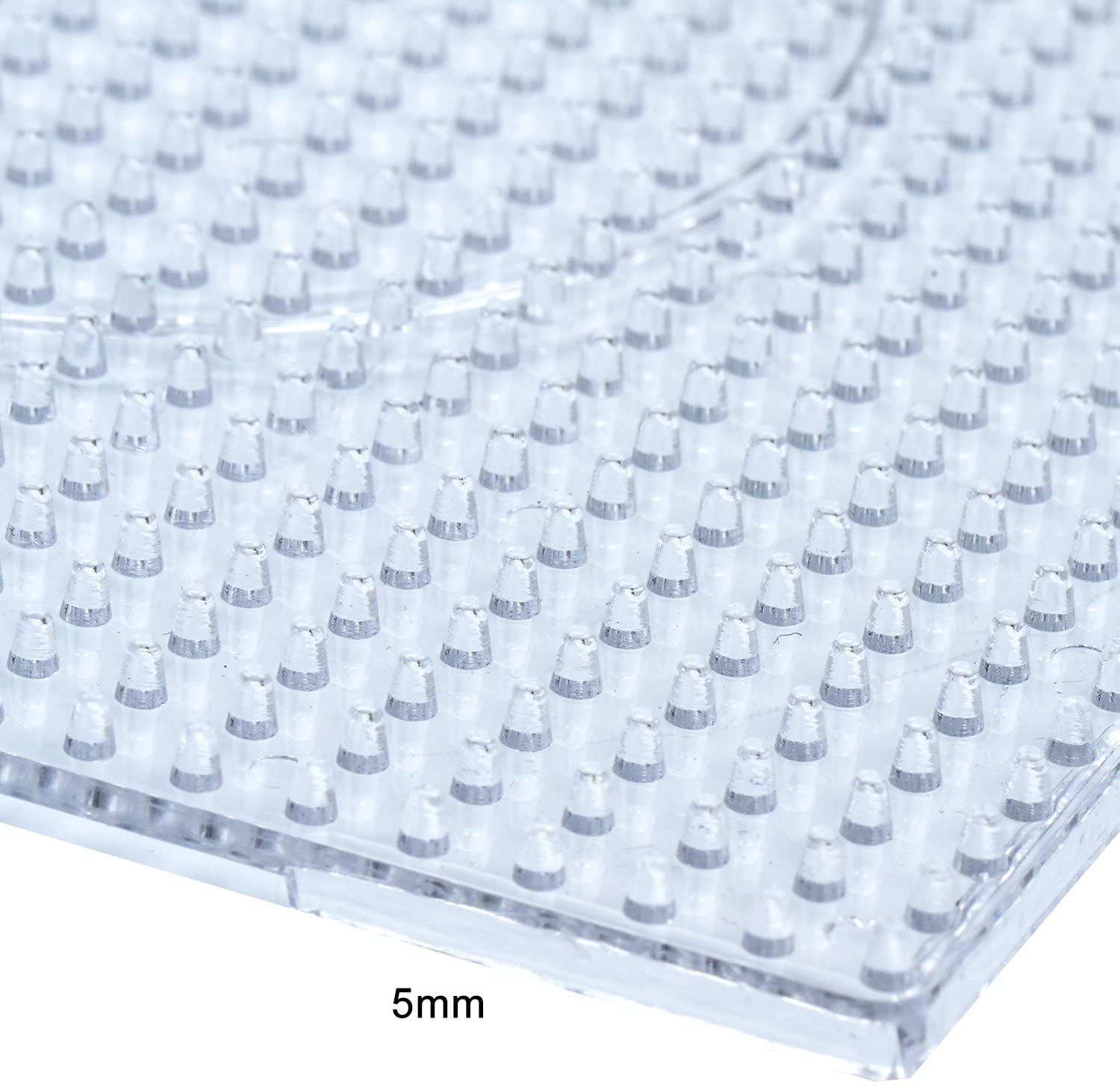 Jinletong 9 stk hama perler 5mm pinnebrett gjennomsiktig brett stort firkantet, lite rundt, minihjerte og sekskant barn leketøy