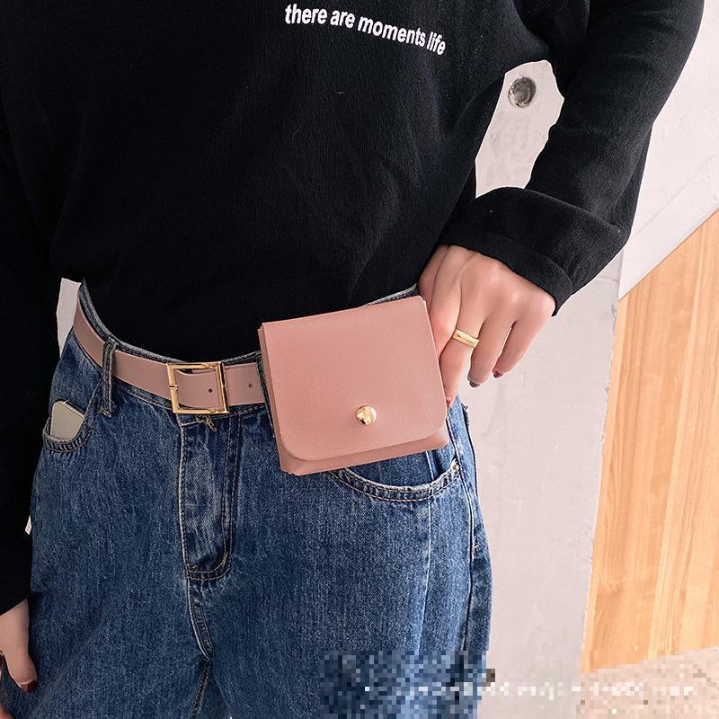 Women Waist Bag Black Pink Leopard Fanny Pack Women Pu Leather Zebra Minni Fanny Pack For Woman Lady Waist Bag: Pink